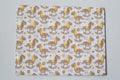 Regular Cotton Fabric - Zhelto Korychnevye Rocking Horses On White