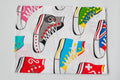 Regular Cotton Fabric - Multicolor Sneakers On White