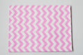 Regular Cotton Fabric - Pink Zigzags On White