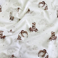 Premium Cotton Fabric - Teddy Bears in Pajamas on Clouds
