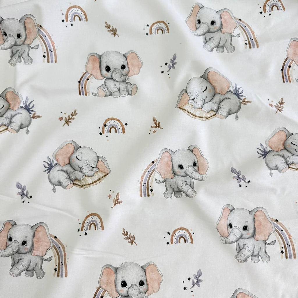 Premium Cotton Fabric - Little Elephants