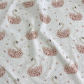 Premium Cotton Fabric - Swans and Hydrangeas