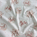 Premium Cotton Fabric - Farm Animals in Circles