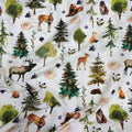 Premium Cotton Fabric - Watercolor Forest