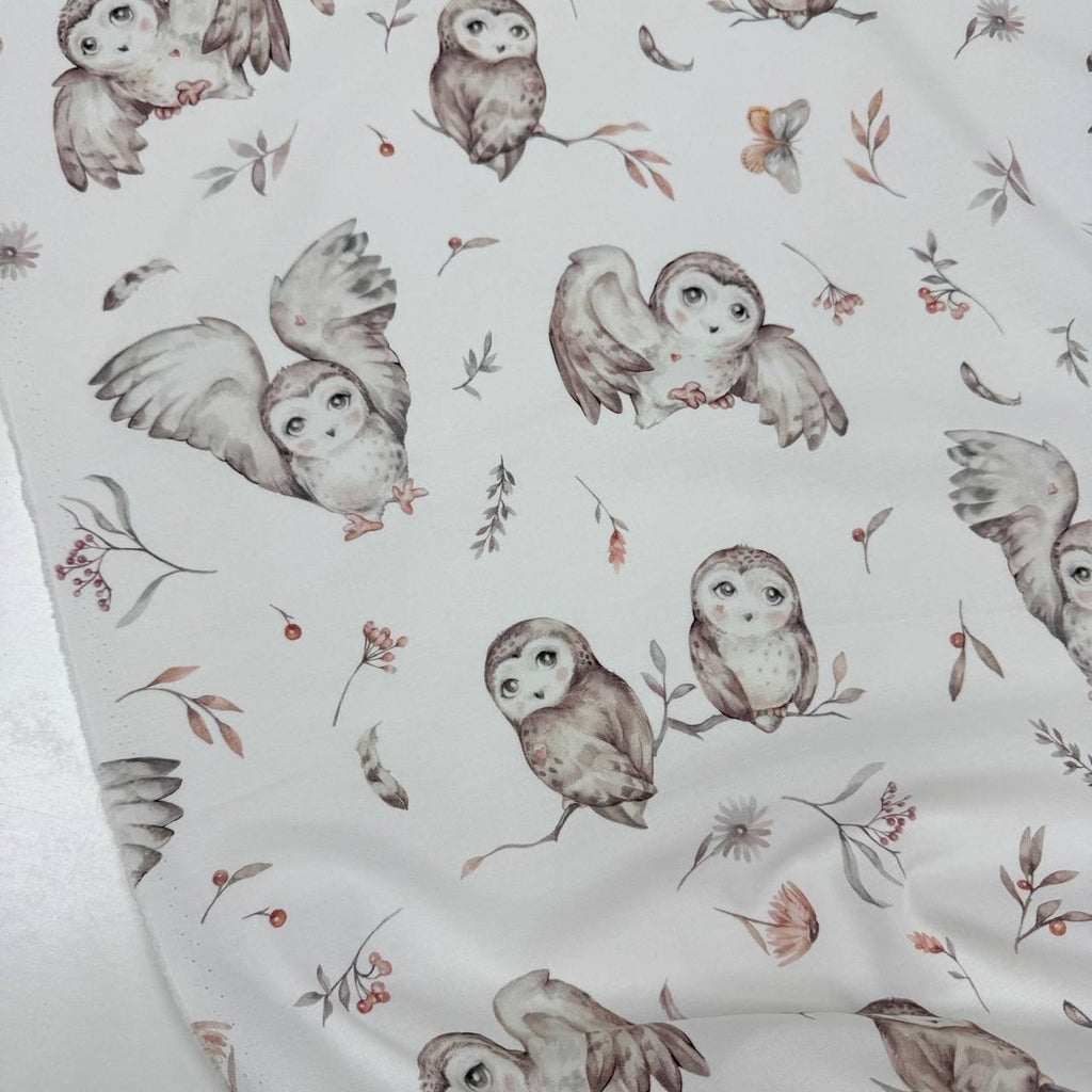 Premium Cotton Fabric - Owls