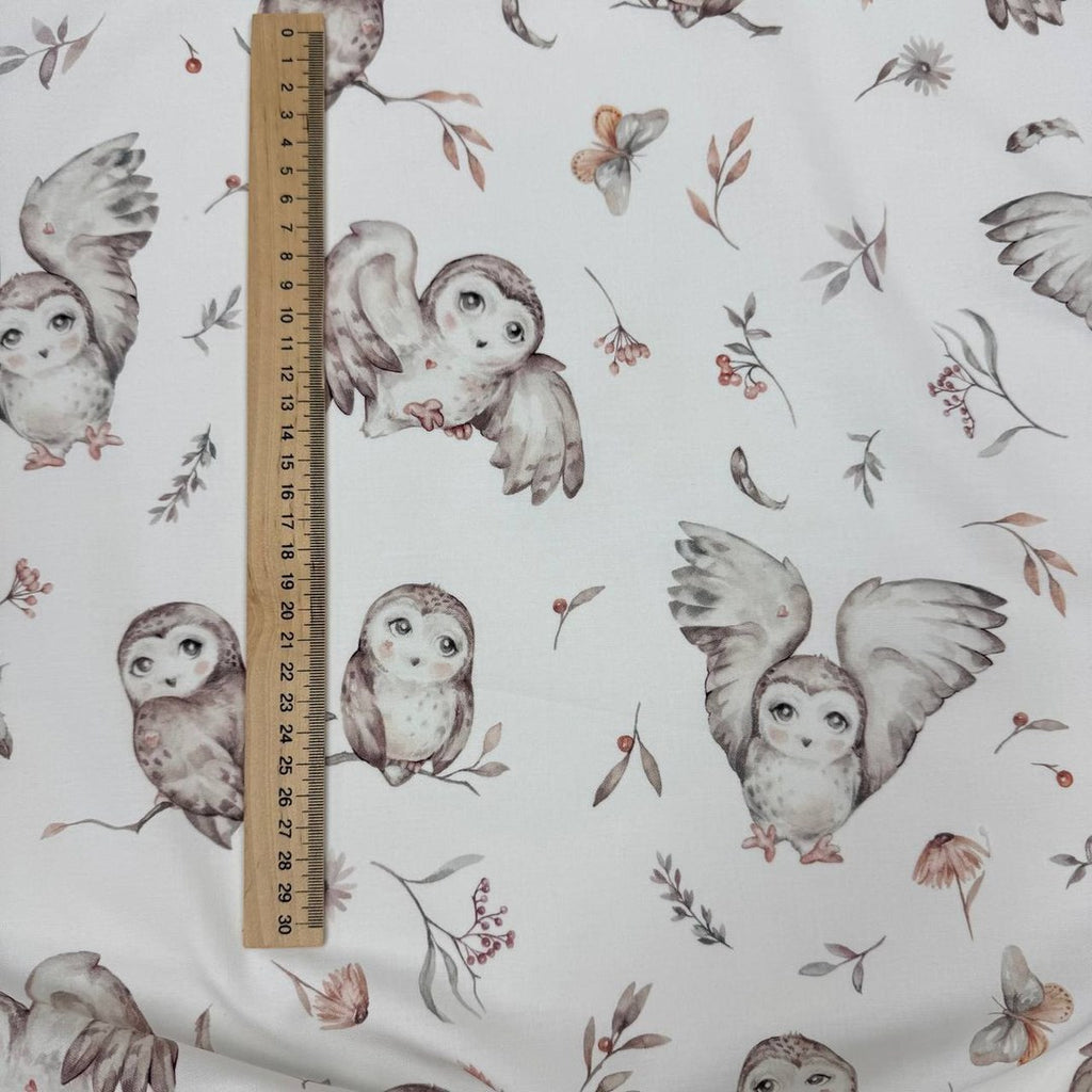 Premium Cotton Fabric - Owls