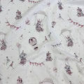 Premium Cotton Fabric - Animals in Powder Tones