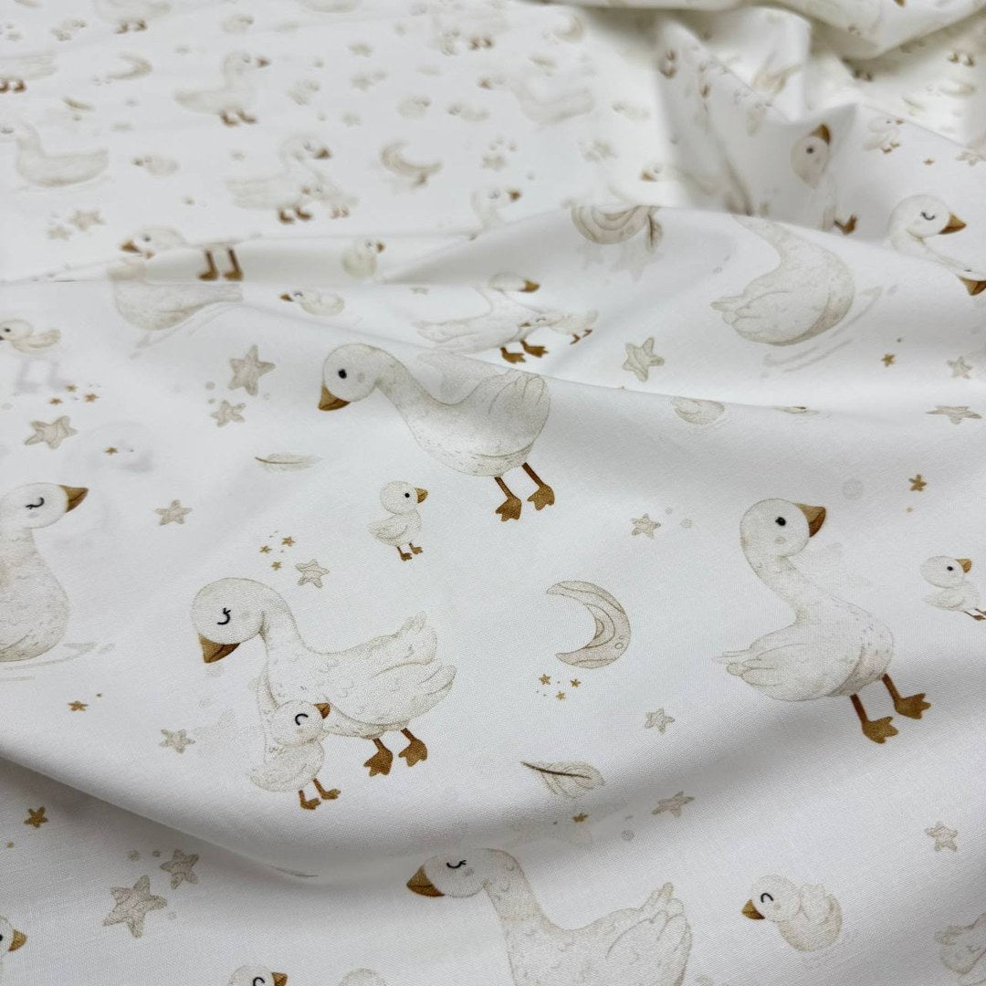 Premium Cotton Fabric - Little Geese