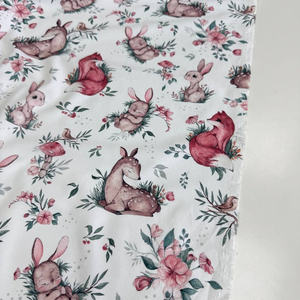 Premium Cotton Fabric - Fawn, Fox and Bunny