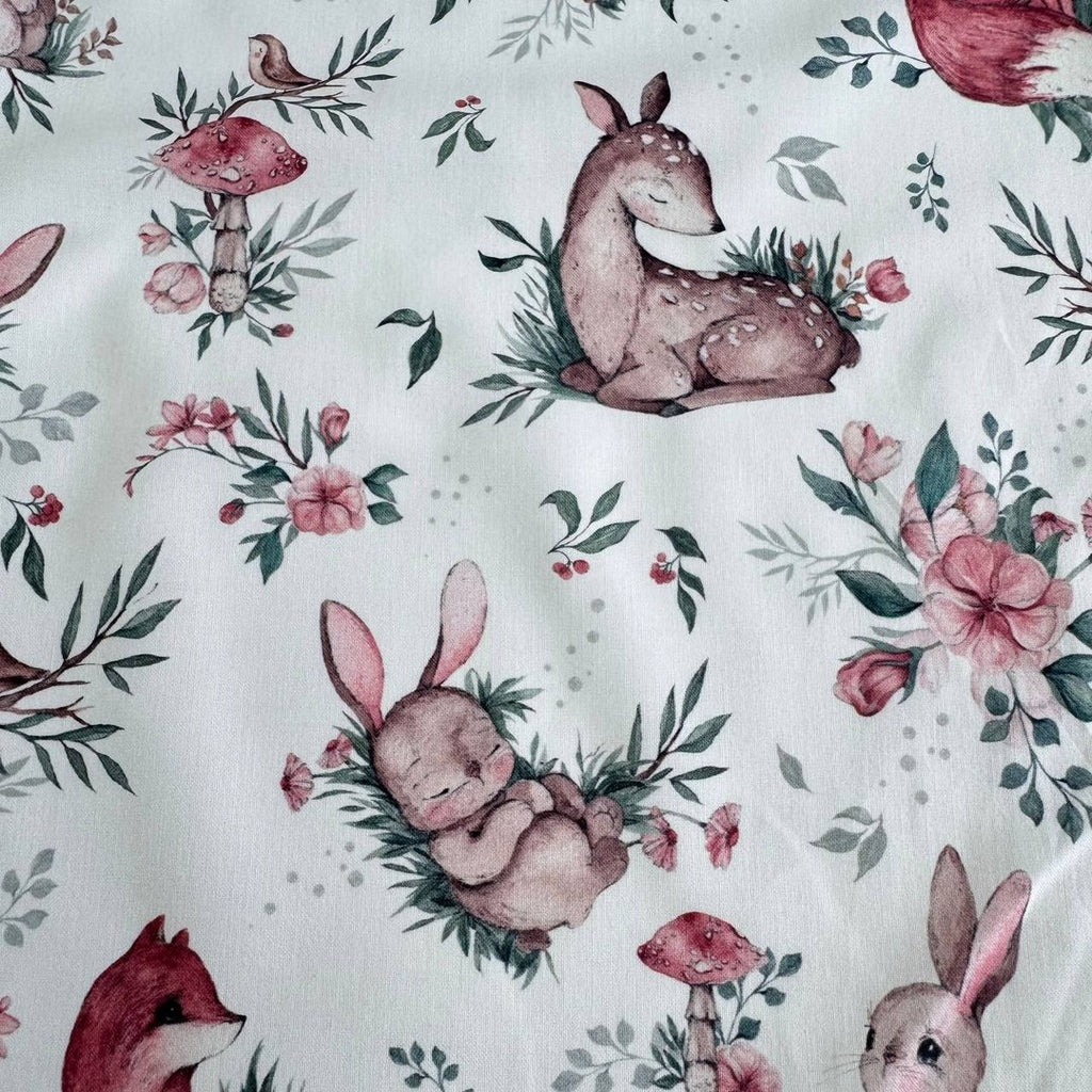 Premium Cotton Fabric - Fawn, Fox and Bunny