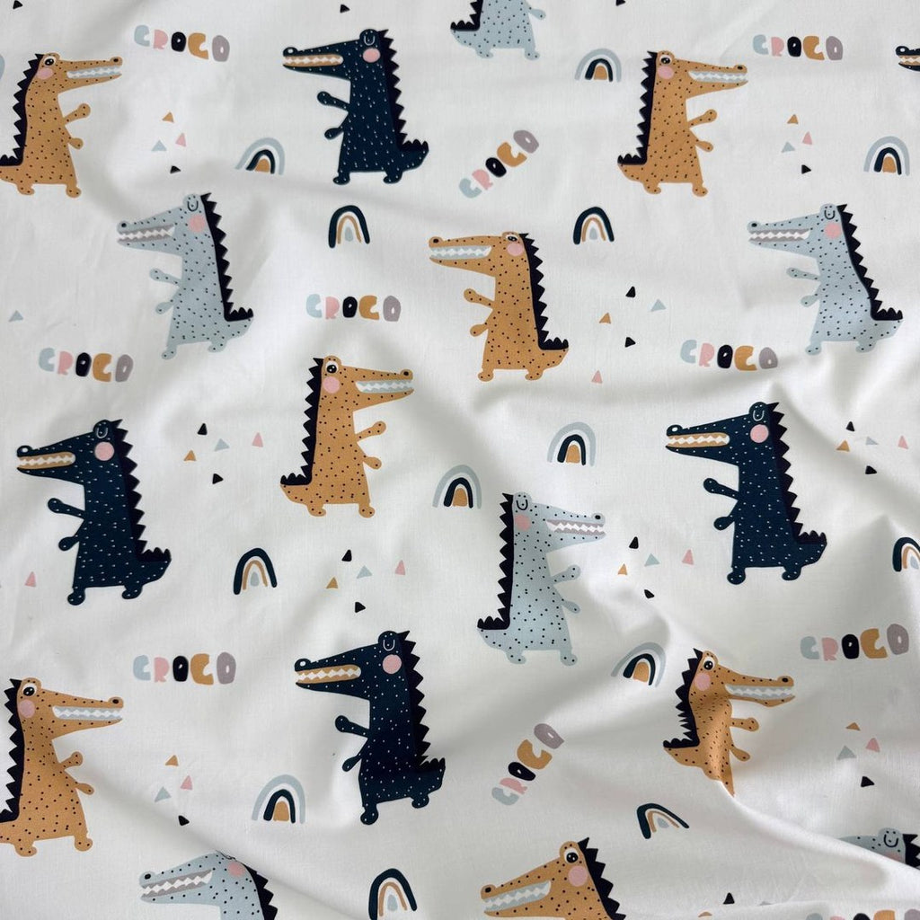 Polish cotton colored crocodiles