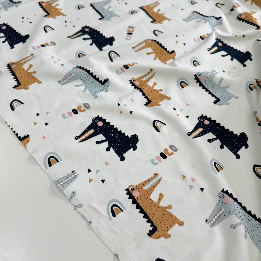 Polish cotton colored crocodiles