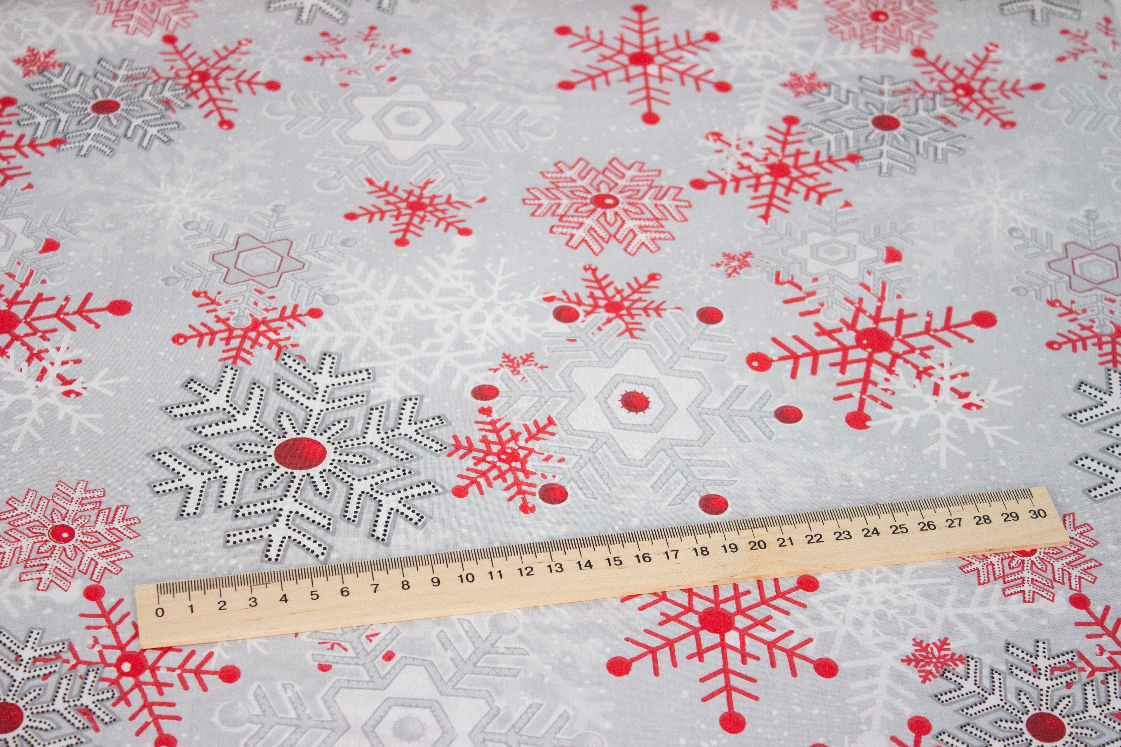 Snowflakes on a gray background Turkey 2.40 m width