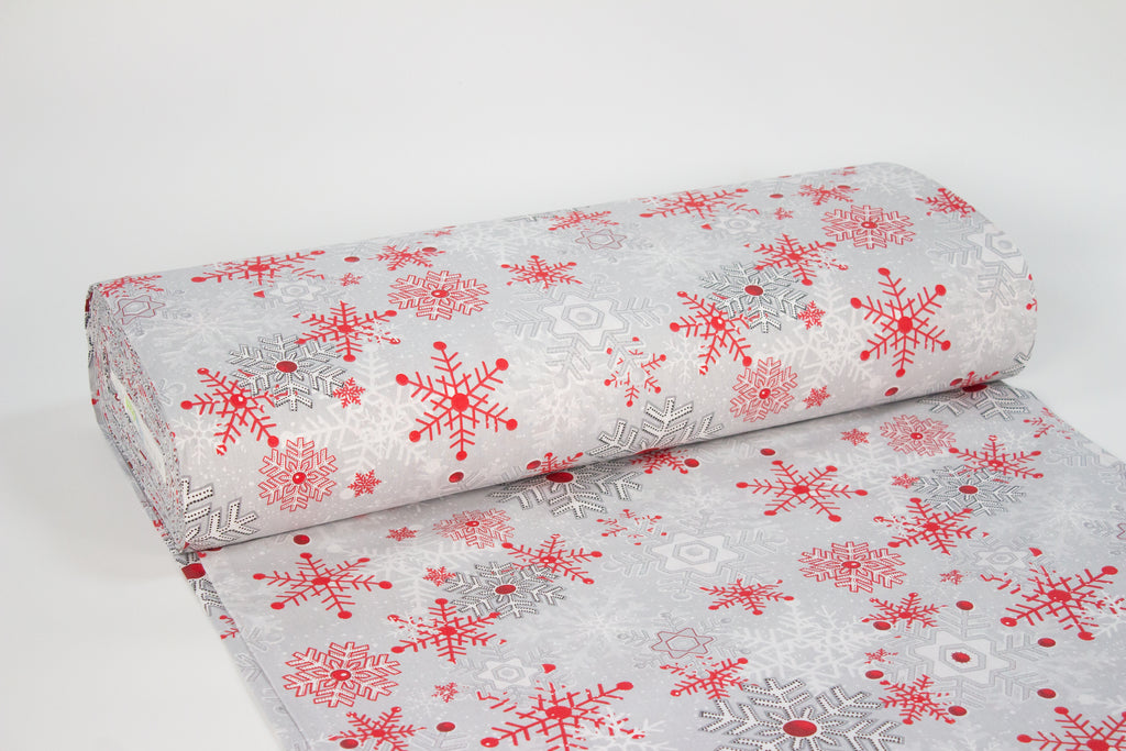 Snowflakes on a gray background Turkey 2.40 m width