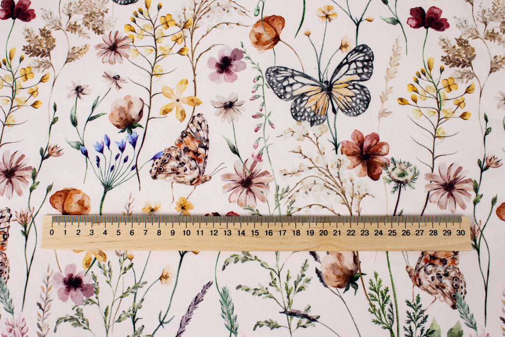 Butterflies on a beige background