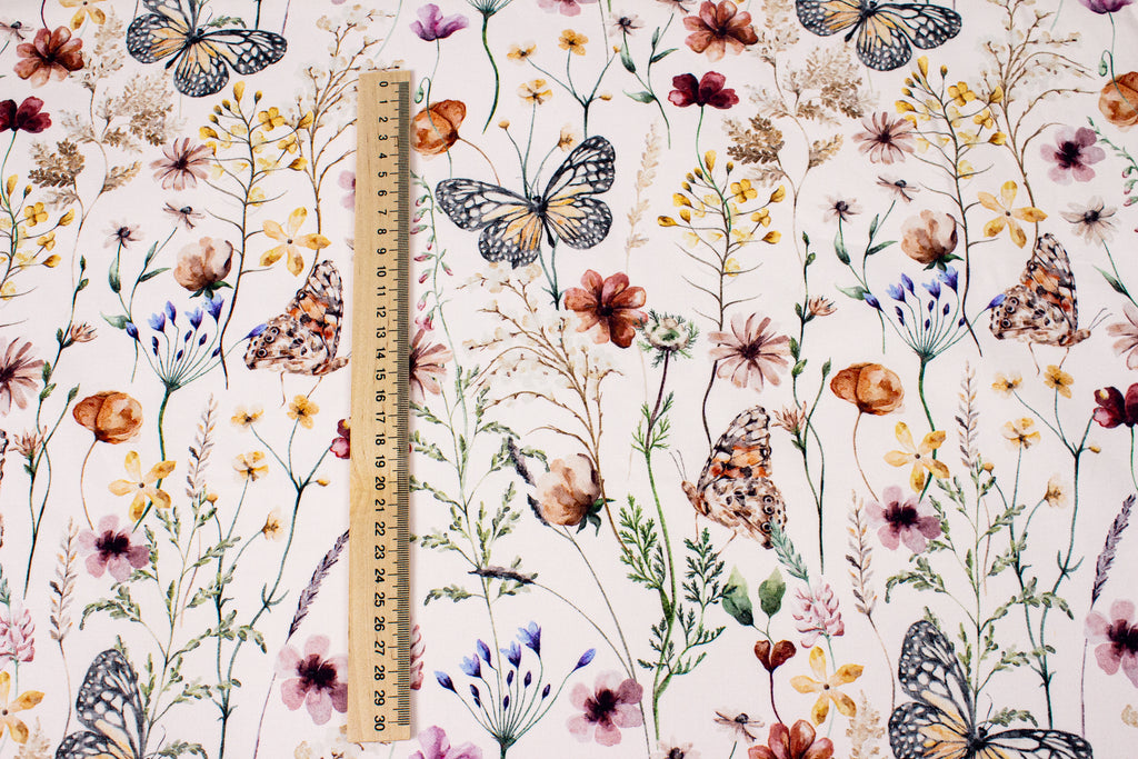 Butterflies on a beige background