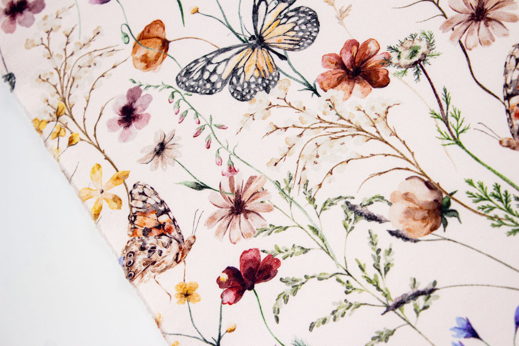 Butterflies on a beige background
