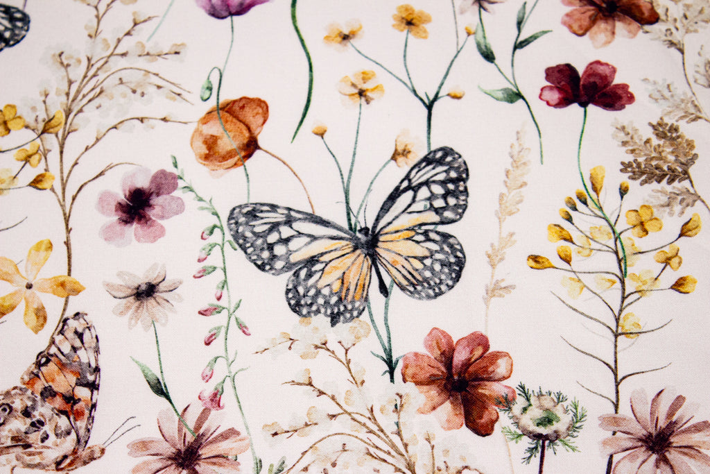 Butterflies on a beige background