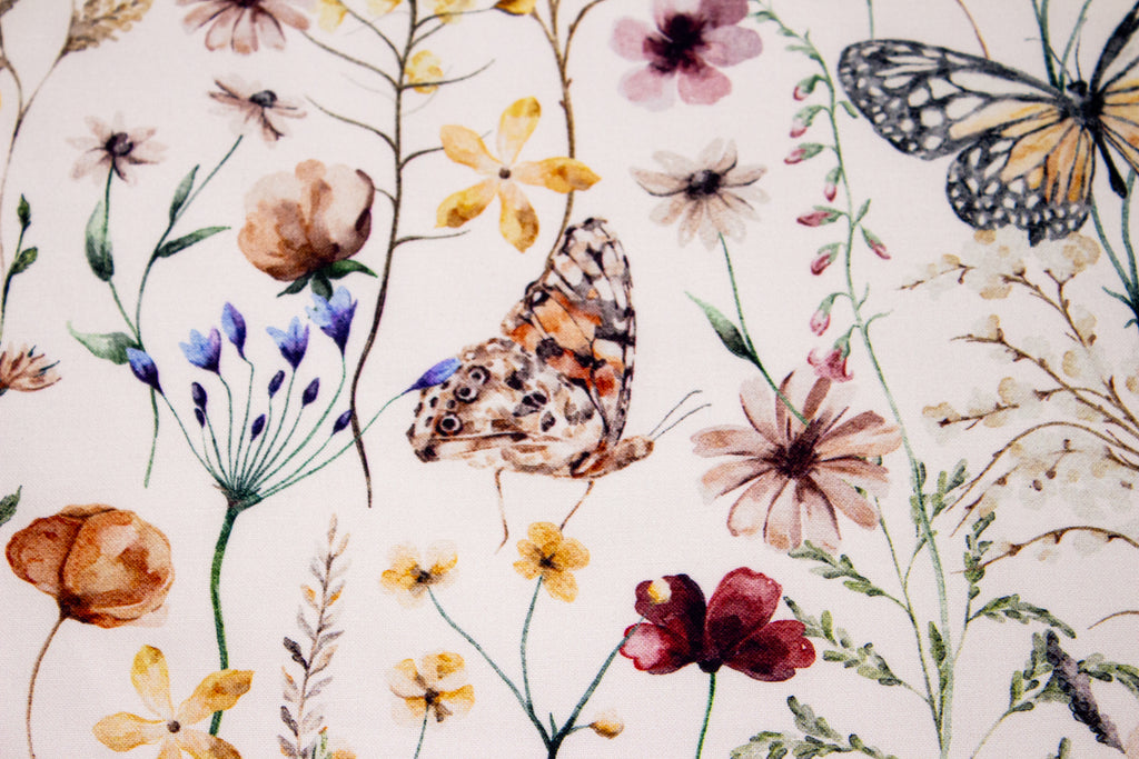 Butterflies on a beige background