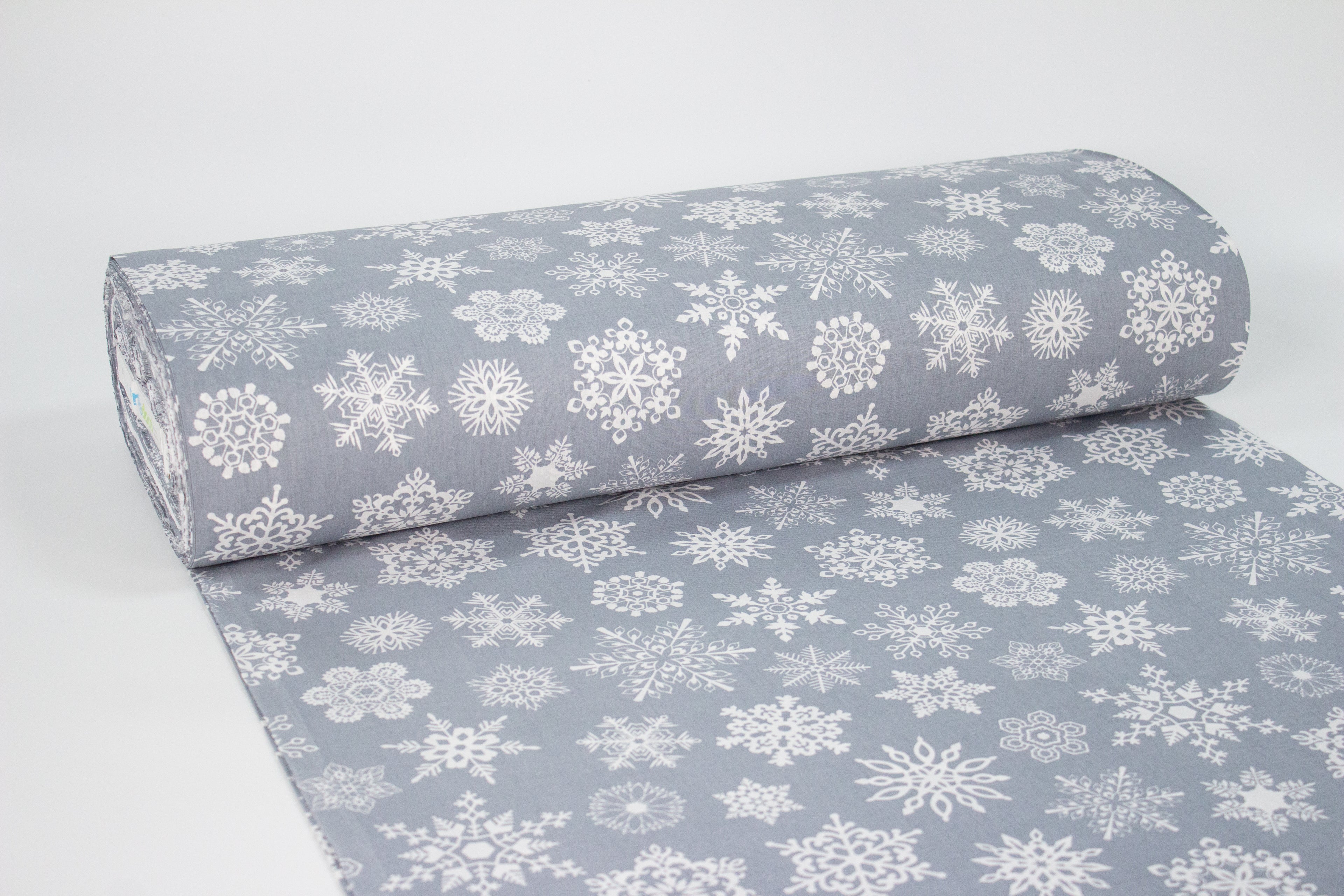 White Snowflakes on a gray background Turkey 2.40 m width