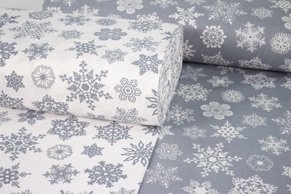 White Snowflakes on a gray background Turkey 2.40 m width