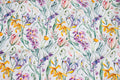 Spring flowers on white