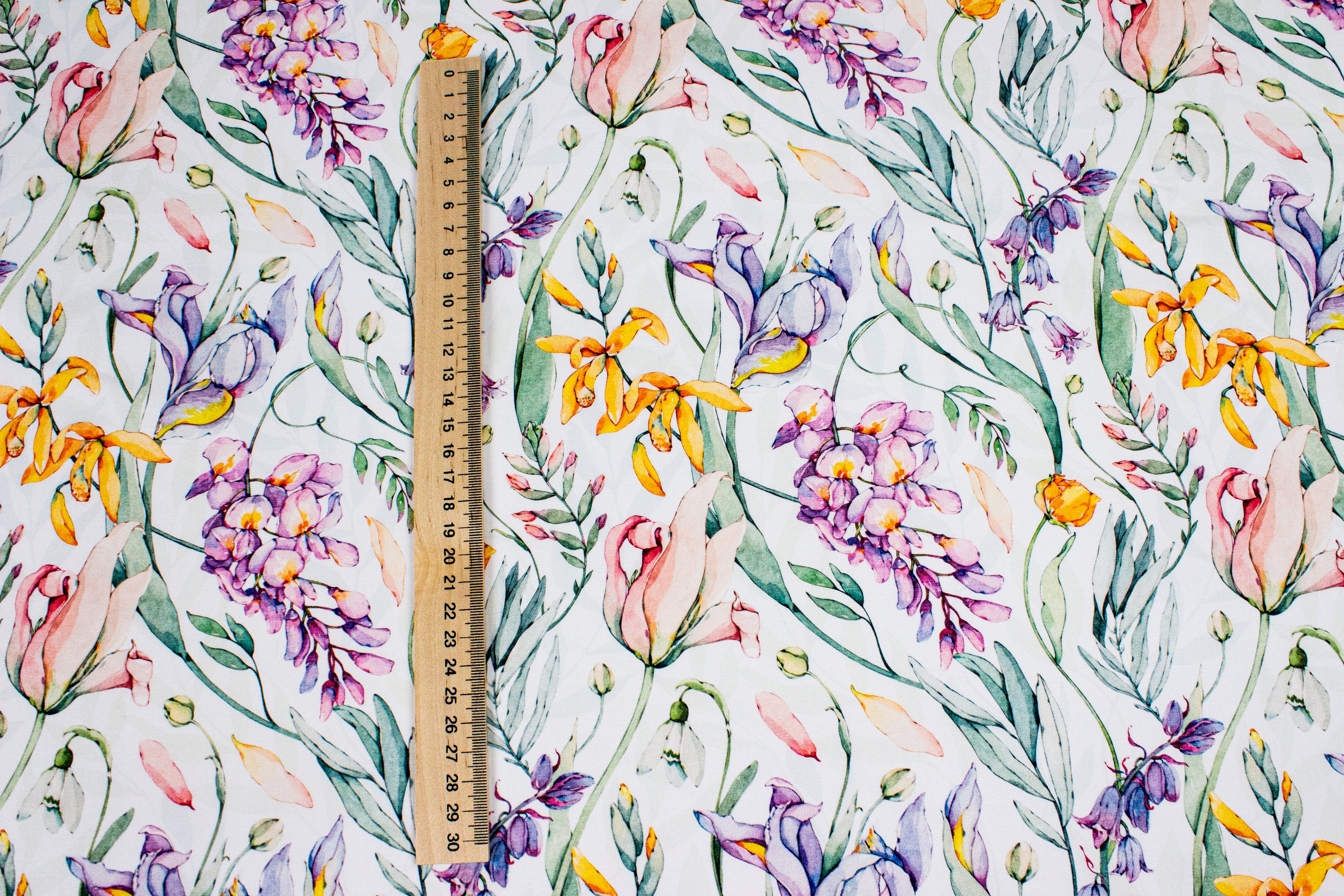 Spring flowers on white