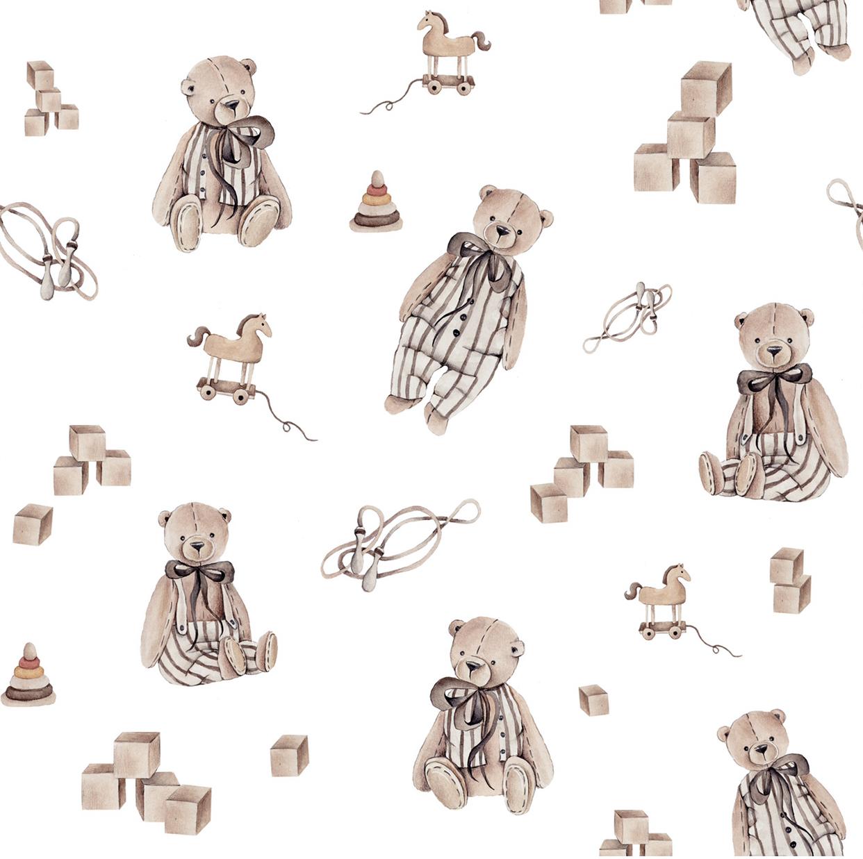 Bear cubs retro