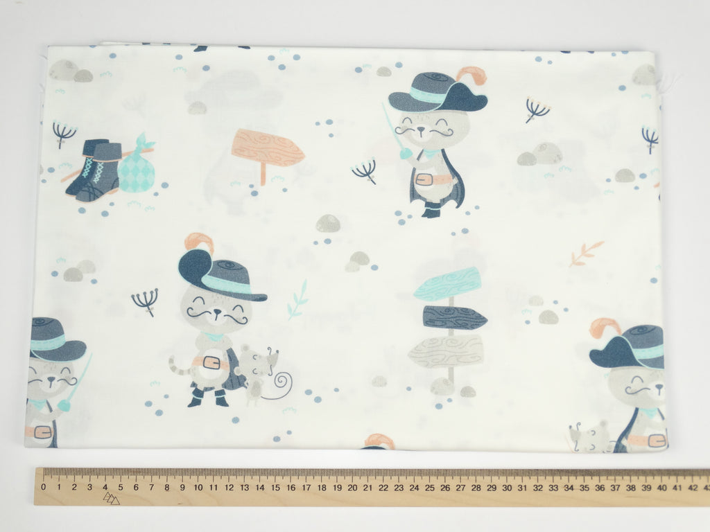Premium Cotton Fabric - Puss in Boots