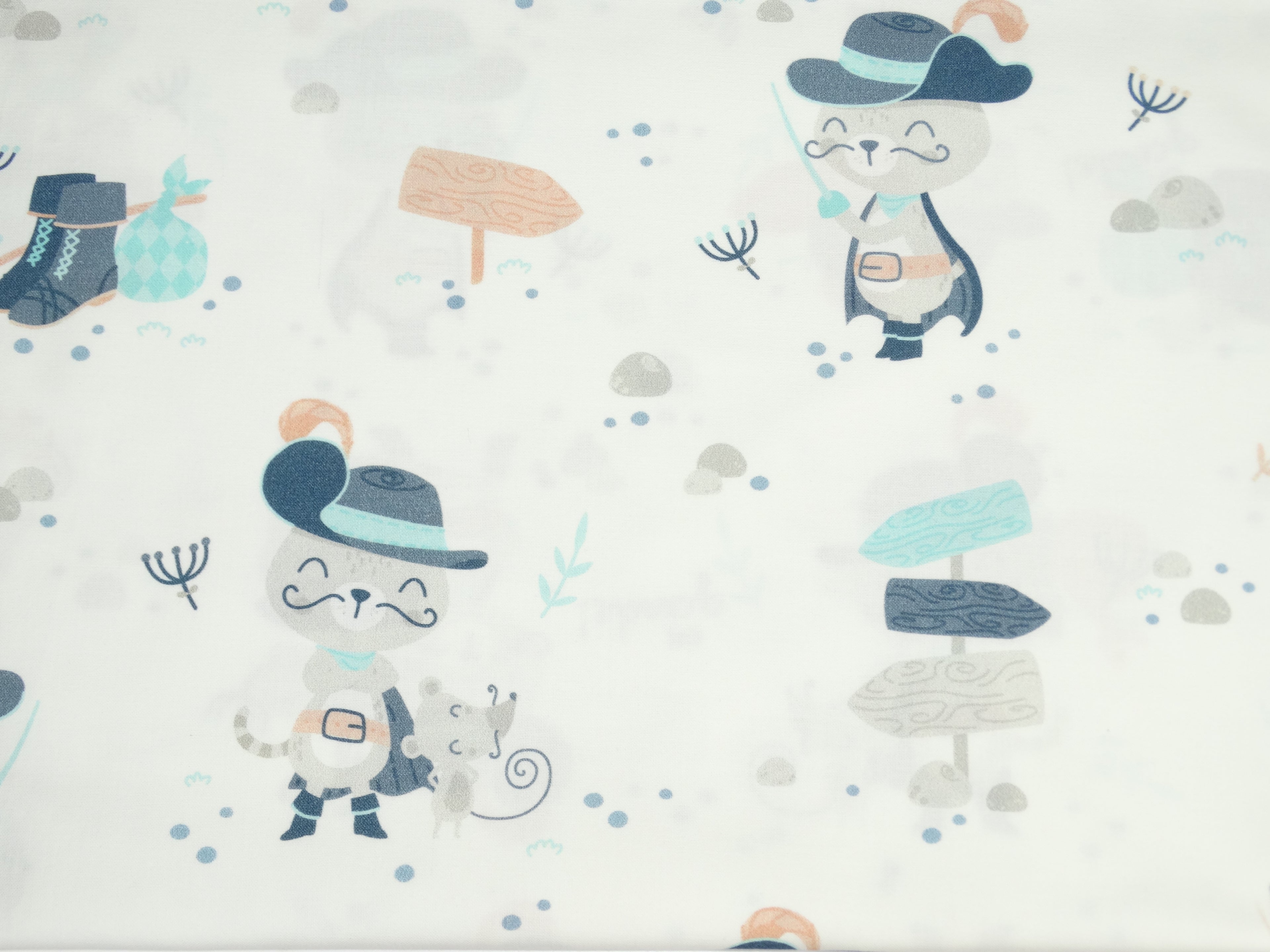 Premium Cotton Fabric - Puss in Boots