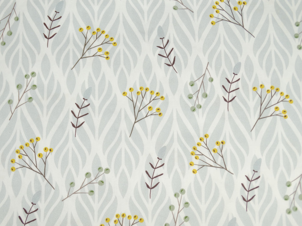 Wildflowers on a gray ornament