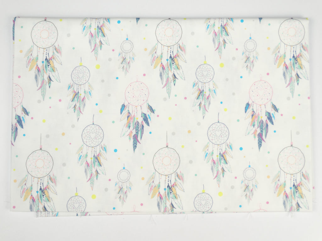 Dreamcatchers with colored feathers