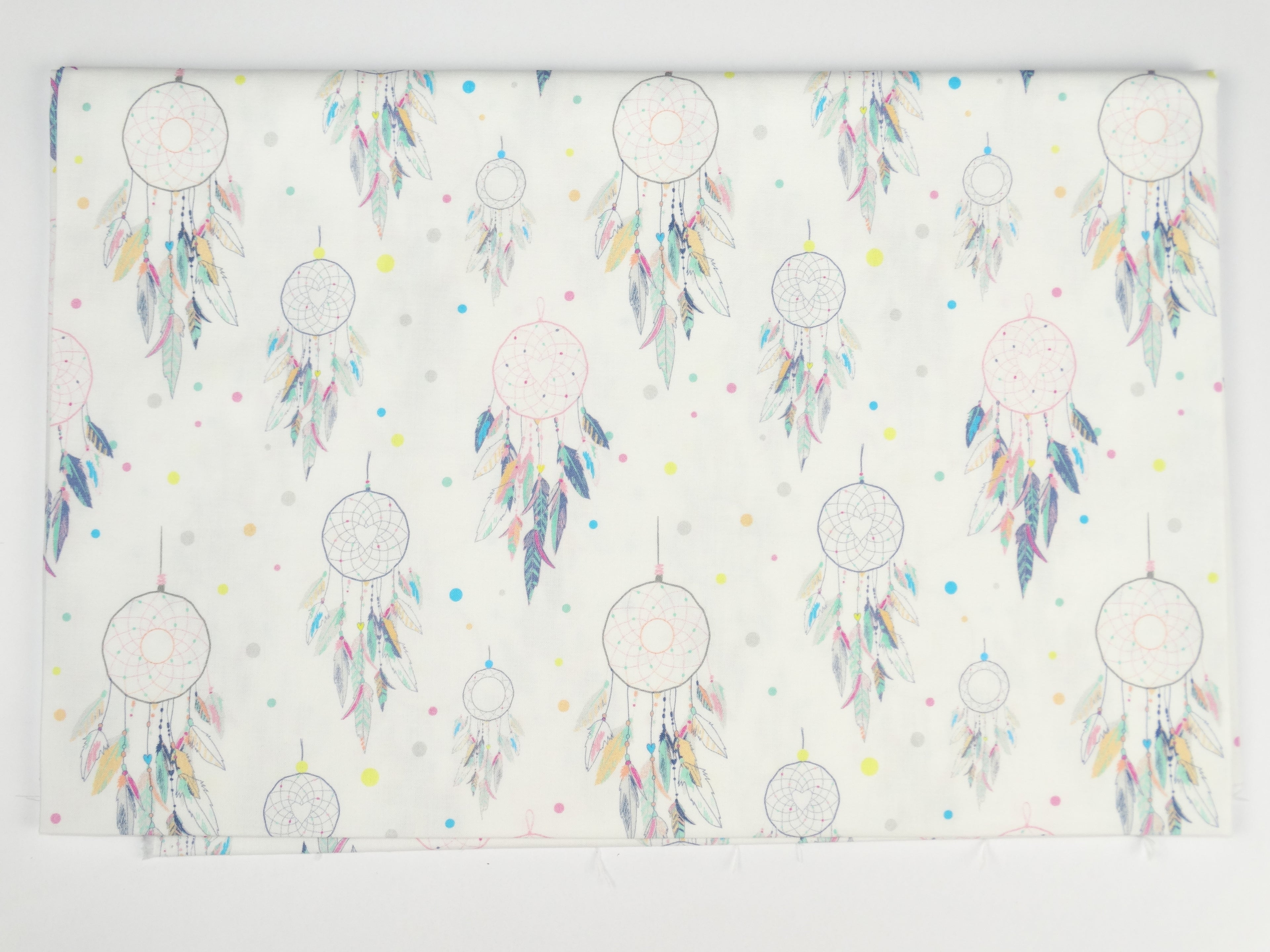 Dreamcatchers with colored feathers