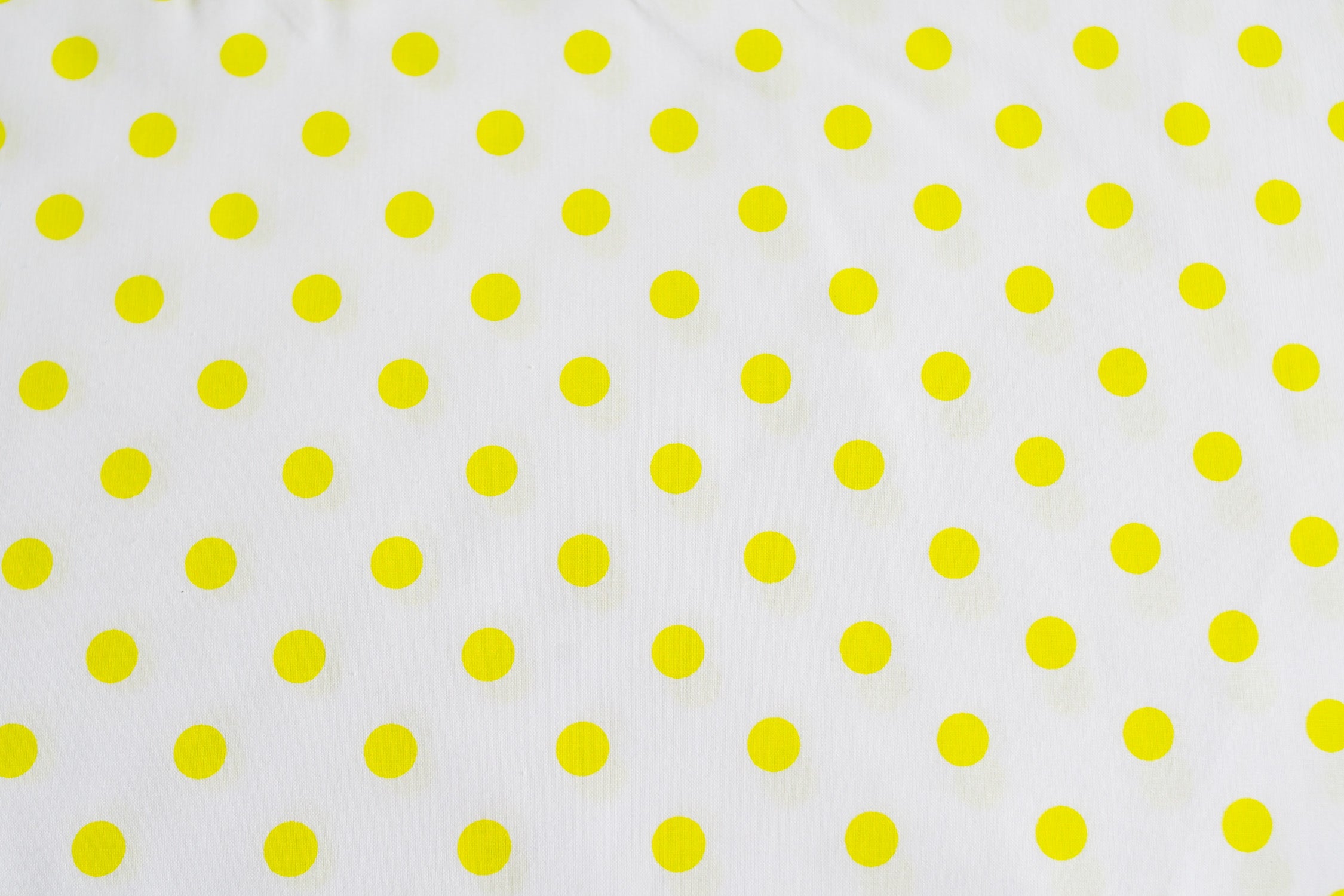 Regular Cotton Fabric - Yellow Polka Dots 1Sm On White