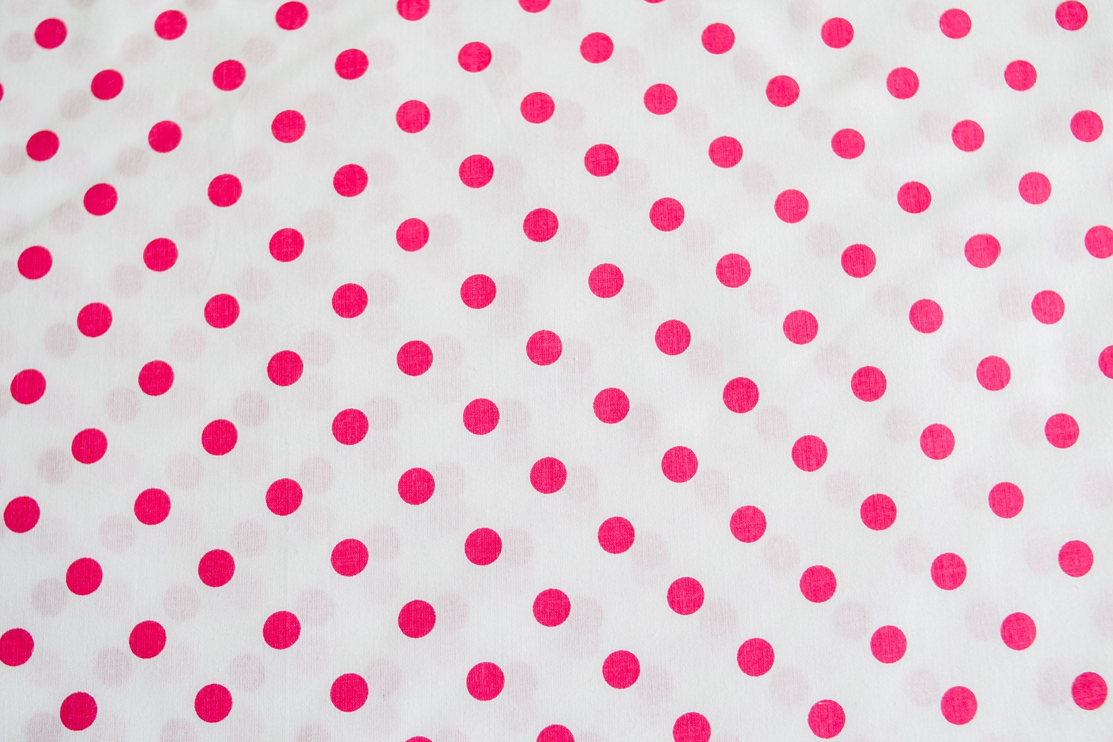 Regular Cotton Fabric - Pink Polka Dots 1Sm On White