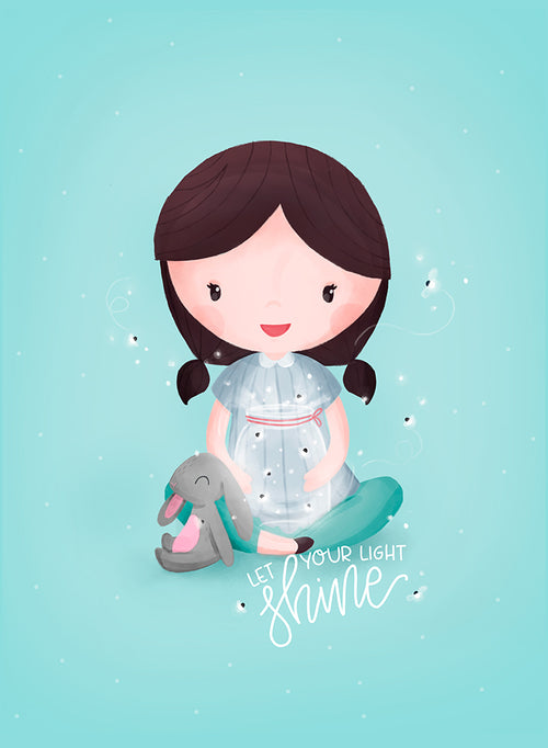75*100 cm Girl on mint