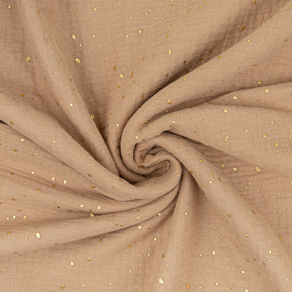 Sand with gold dots muslin