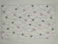 Regular Cotton Fabric - Gray And Pink Small Stars On White