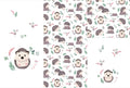 Panel on cocoon envelope and clutches, gloves Hedgehog