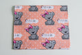Regular Cotton Fabric - Mouse Teddy With Rozovym Bow On Peach