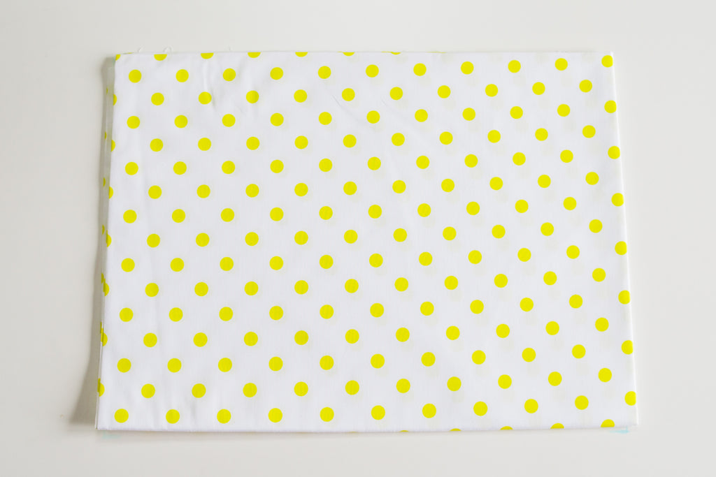 Regular Cotton Fabric - Yellow Polka Dots 1Sm On White