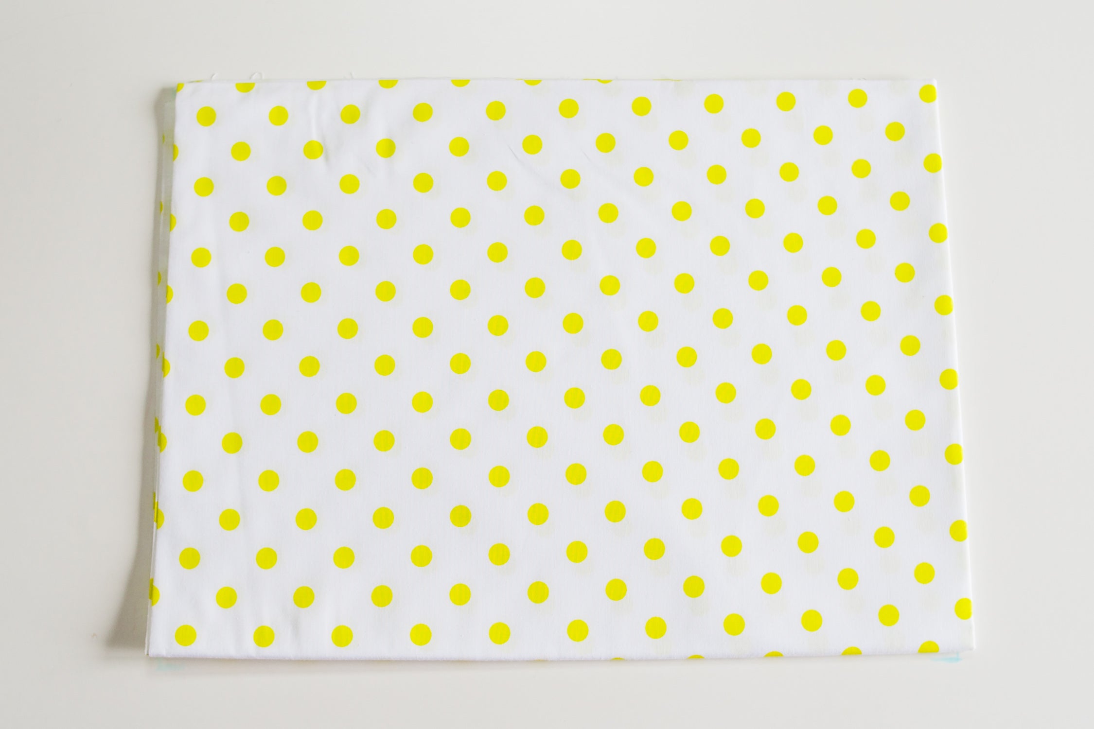 Regular Cotton Fabric - Yellow Polka Dots 1Sm On White