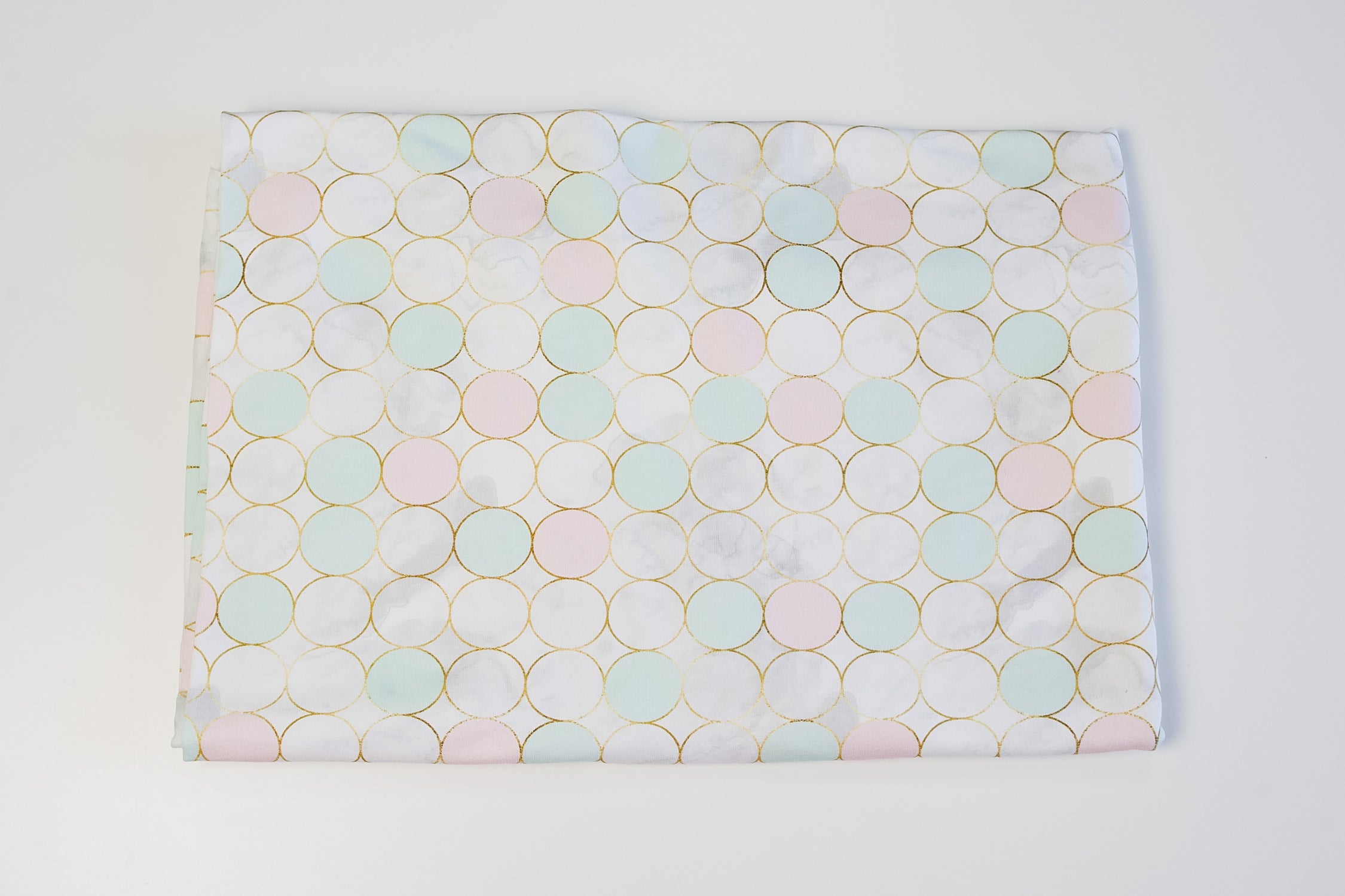 Footer circles mint pink
