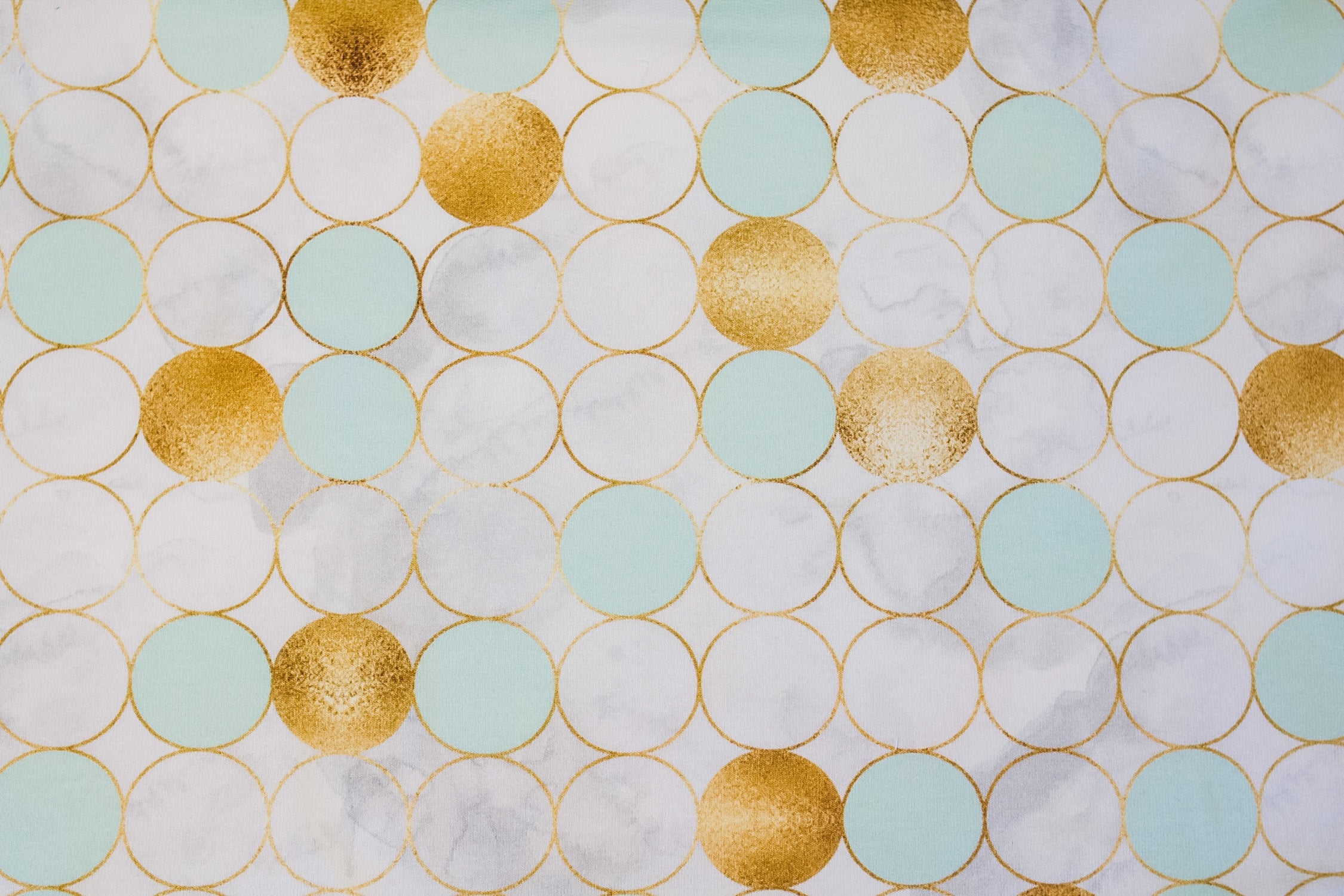 Footer circles mint-gold