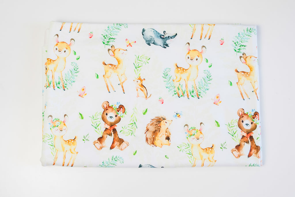 Footer forest babies on white