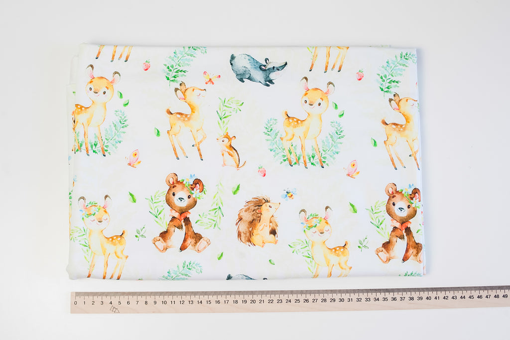 Footer forest babies on white