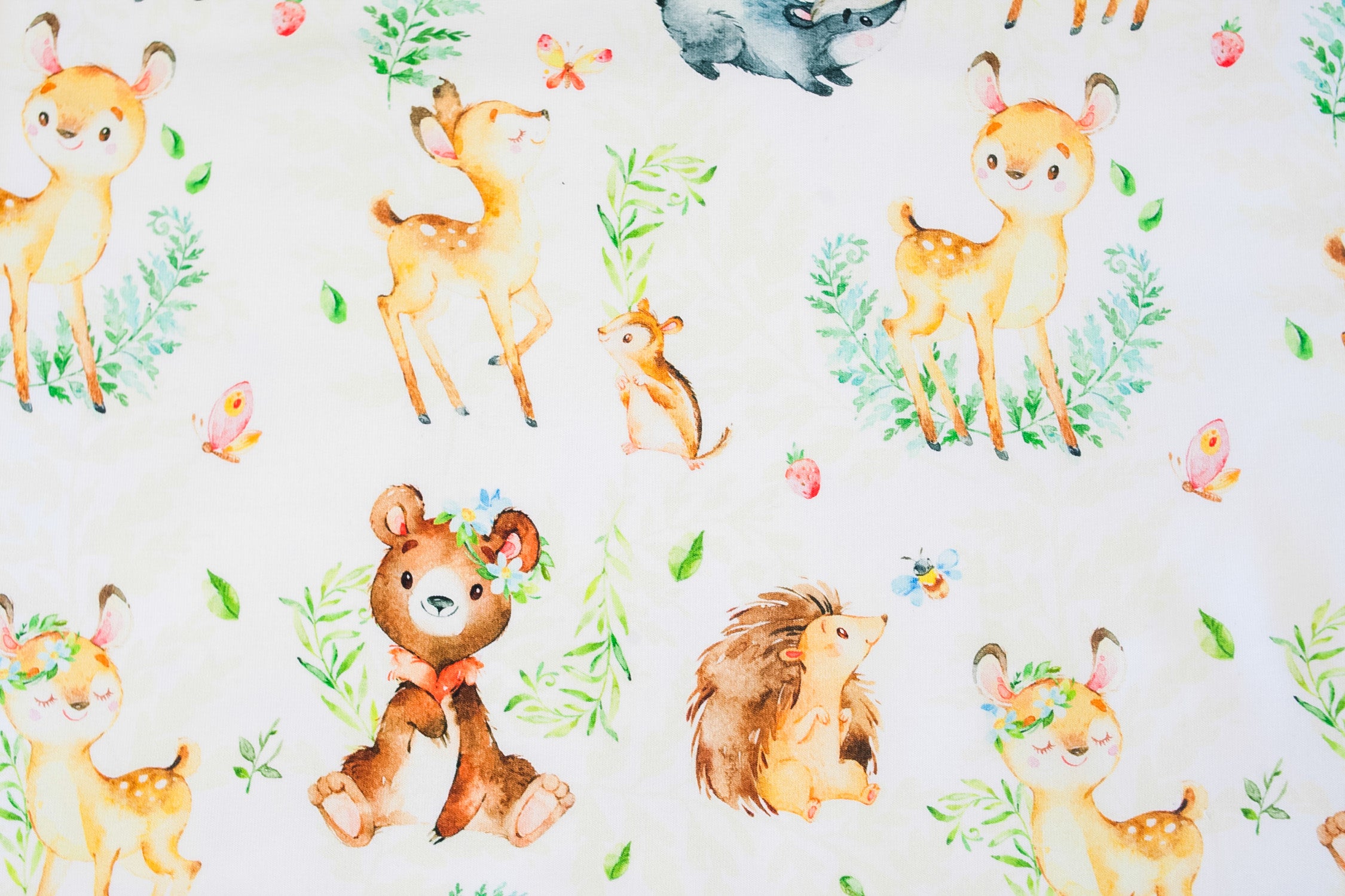 Footer forest babies on white