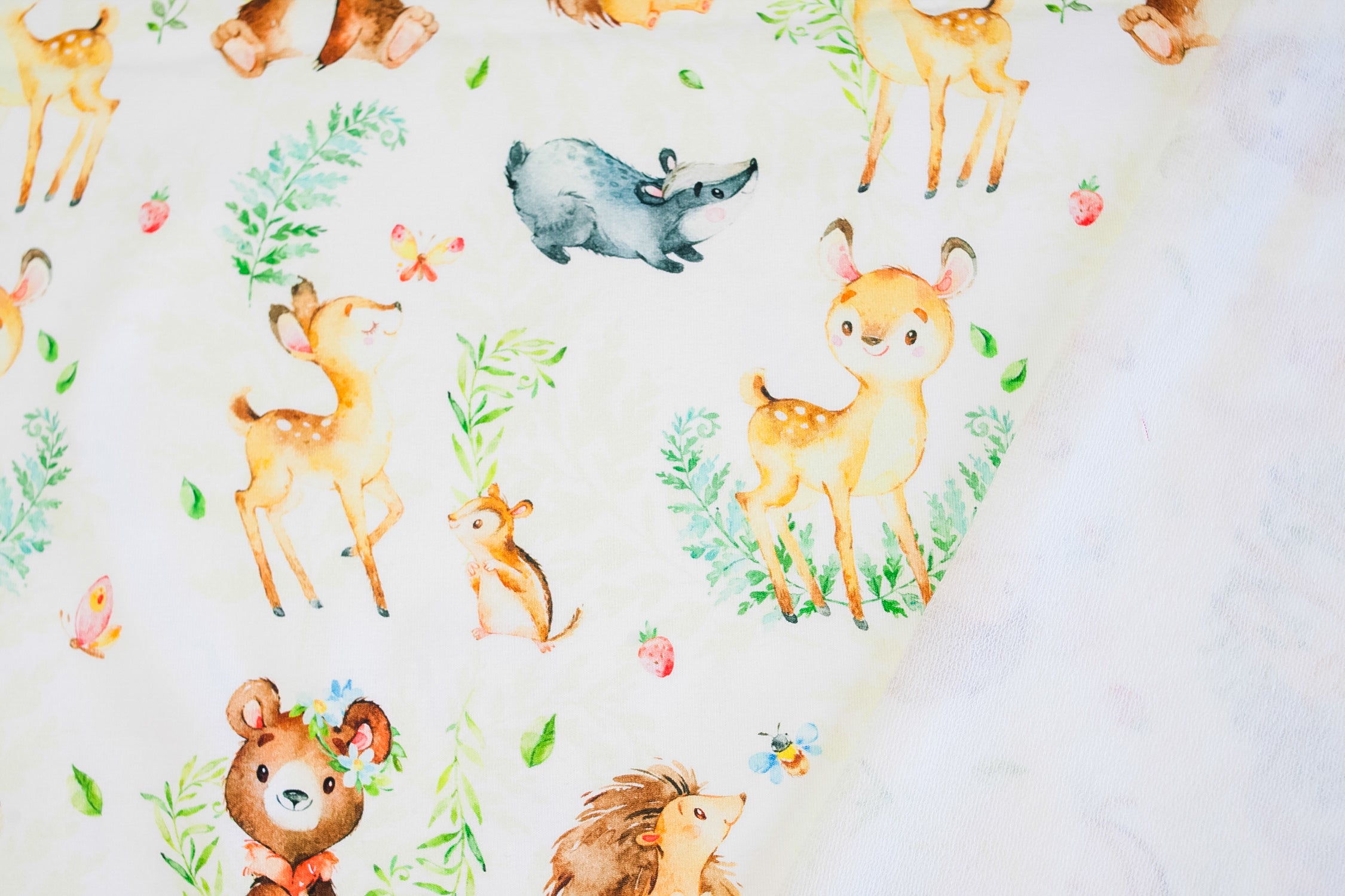 Footer forest babies on white