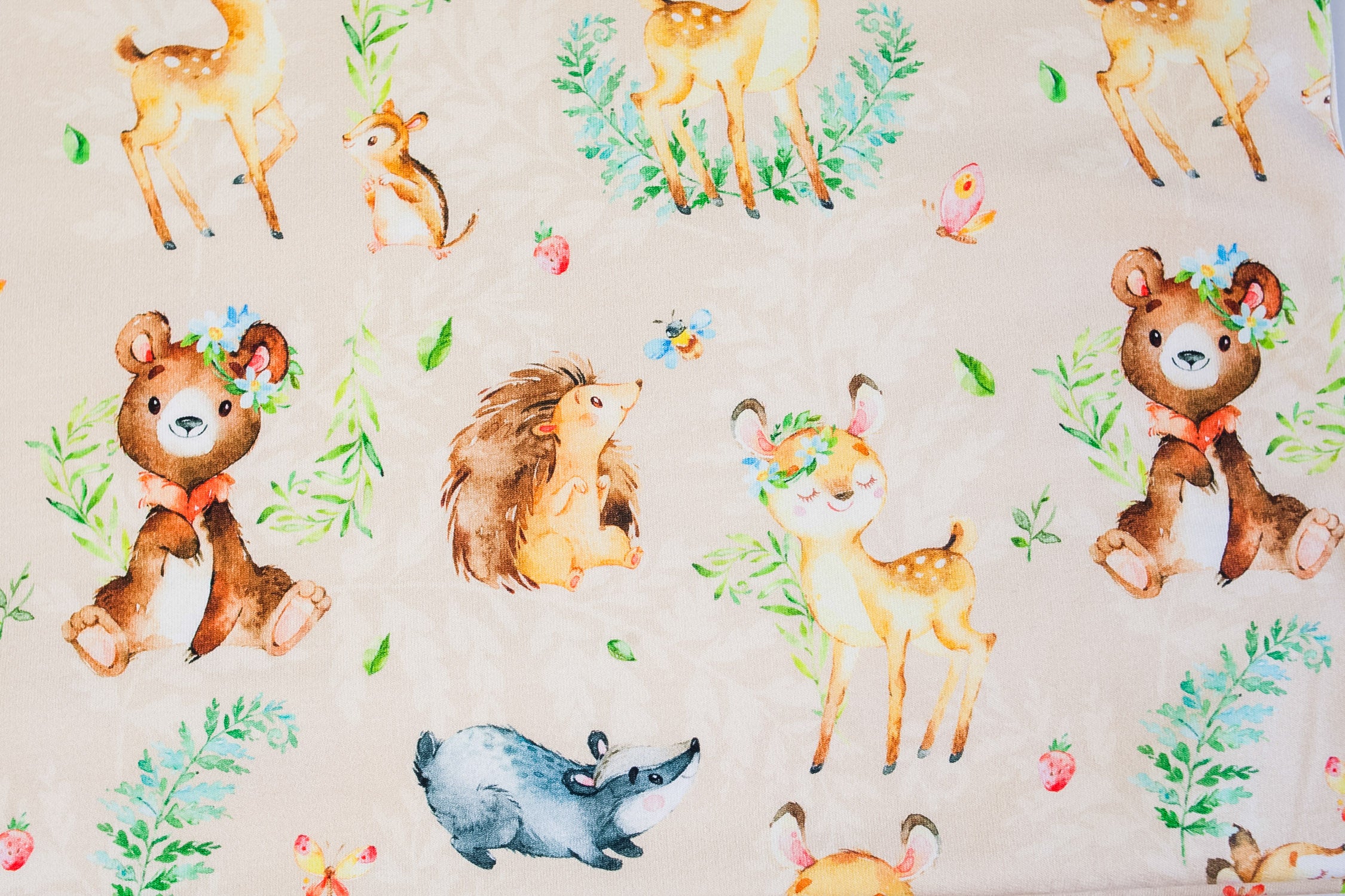 Footer forest babies on milk