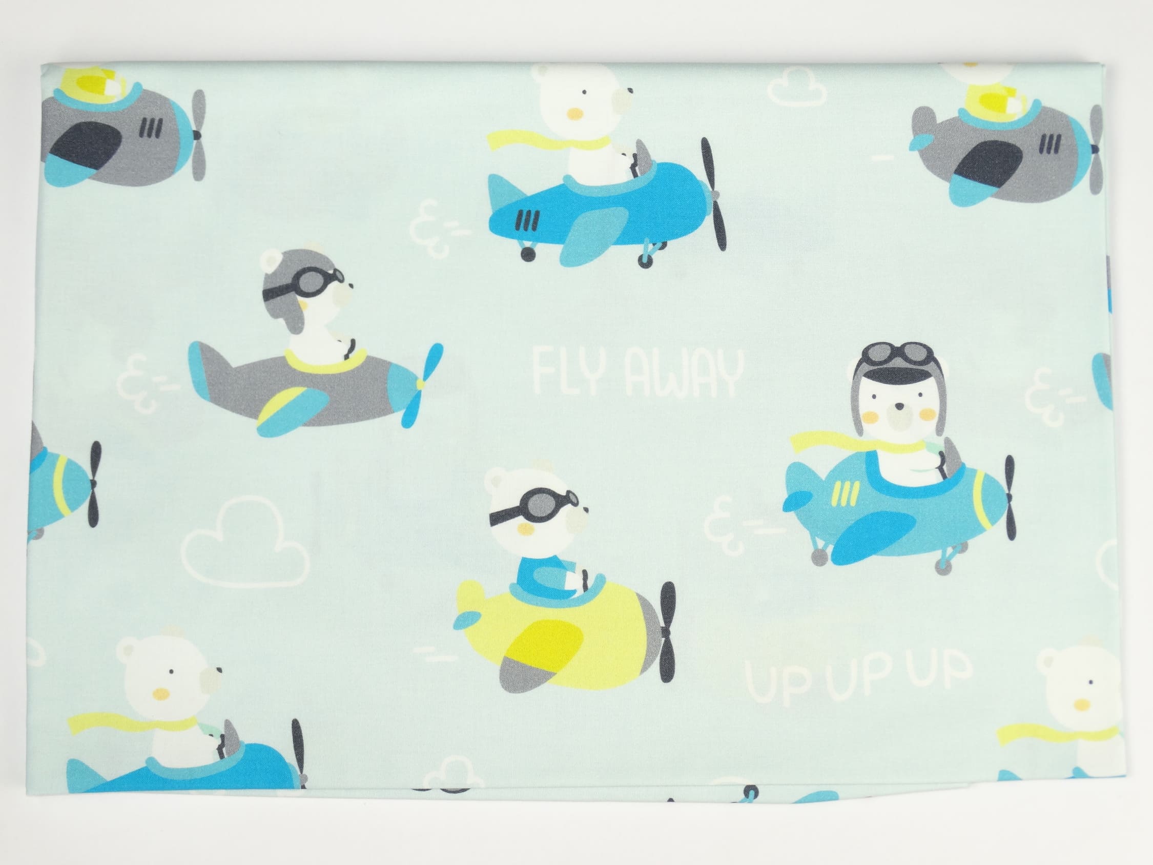 Premium Cotton Fabric - Teddy Bears in Airplanes